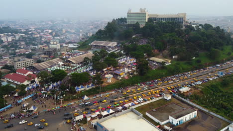 Yafe-Yaounde-Festival-at-the-Conference-Centre-in-Cameroon---Static-drone-shot