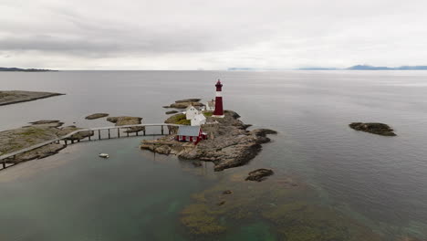 Tranoy-Lighthouse-On-Vestfjorden-In-Hamaroy,-Nordland,-Norway