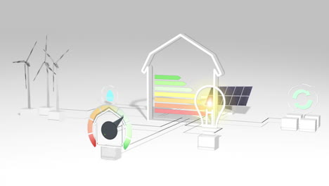 Energy-efficiency-House-eco-energy-rating-animation