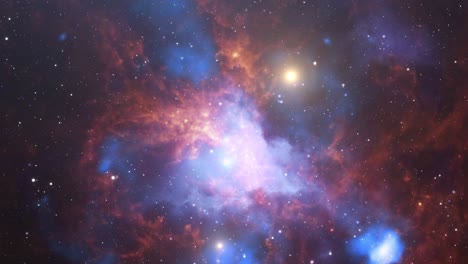 Nebelgas-Und-Sterne-Schweben-Im-Weltraum-4k