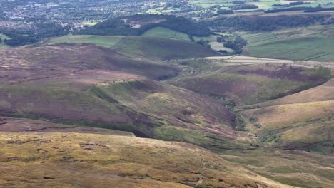 Hilly-Landscape-Of-Hope-Valley-In-Peak-District-National-Park,-Northern-Midlands-Of-England