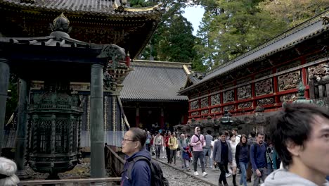 Japanese-tourists-explore-national-treasures-Toshogu-Shrine-oriental-temple