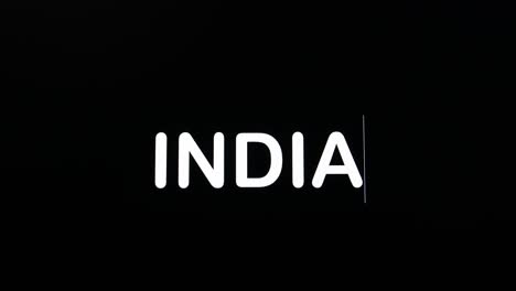 Kodierung-Der-Buchstaben-Indiens-In-Großbuchstaben-Und-Fettschrift,-Wie-Auf-Einem-Schwarzen-Hintergrund-Des-Computerbildschirms-Angezeigt