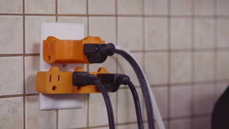 An-outlet-is-fitted-with-plug-splutters