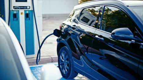 EV-Charging-Station,-Clean-energy-filling-technology,-Electric-car-charging