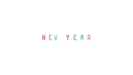 New-Year---colorful-Jumping-Text-effect-with-Christmas-icons---Text-Animation-on-white-background