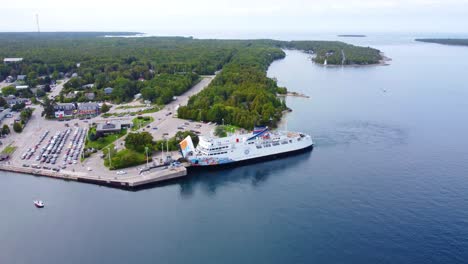 Aerial-view-of-the-ferry-terminal-and-harbor-port-at-Georgian-Bay