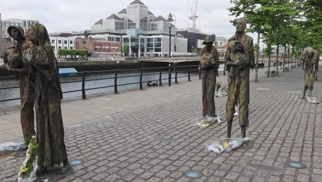 Famine-Memorial-on-the-banks-of-the-River-Liffey-by-Rowan-Gillespie