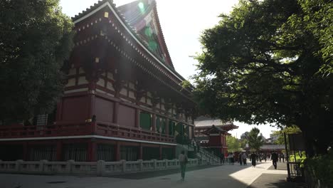 Vista-A-La-Esquina-Del-Templo-Sensō-ji-En-Asakusa,-Japón