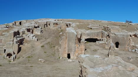 Ruinen-Der-Antiken-Stadt-Dara-In-Mardin,-Türkei-–-Rückzug-Aus-Der-Luft