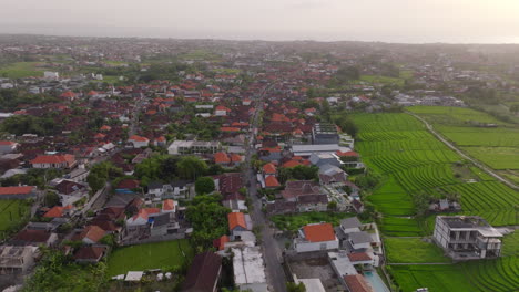 Aerial-view-of-Canggu-unveils-a-panorama-of-farmland-and-village-buildings