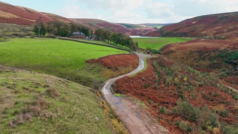 Rural-country-single-track-road-in-the-Yorkshire-moors