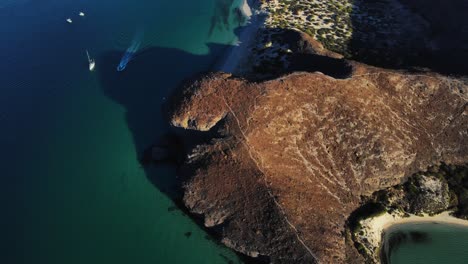 Aerial-View-of-Rocky-Peninsula-in-Baja-Mexico