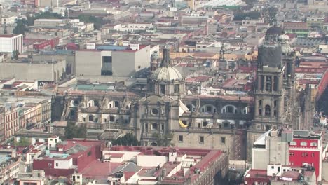 Metropolitankathedrale-Von-Mexiko-Stadt,-Aufgenommen-Vom-Turm-In-Mexiko-Stadt