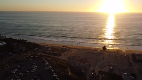 Aerial-Shot---Coastline-Sunset