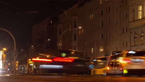 timelapse-of-trams-and-traffic-at-rosenthaler-platz-in-a-cold-december-night-in-Berlin-Germany