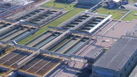 Water-purification-plant-and-salinity-barrier.-Aerial-circling