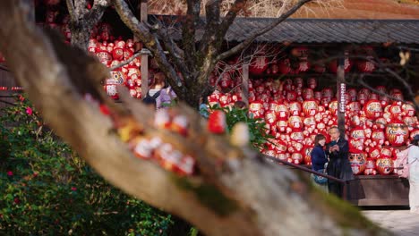 Slow-motion-reveal-of-hundreds-of-good-luck-daruma-dolls-famous-at-Katsuoji-temple-in-Minoh-city-of-Osaka