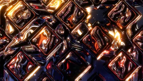 Animation-of-computer-generated-background-of-shiny-glass-cubes