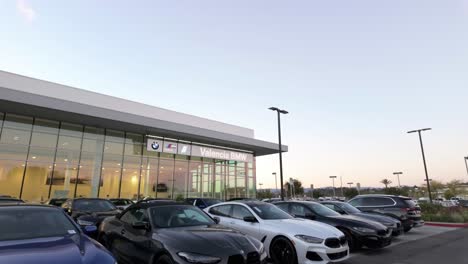 Row-Of-Parked-Cars-At-BMW-Valencia-Dealership