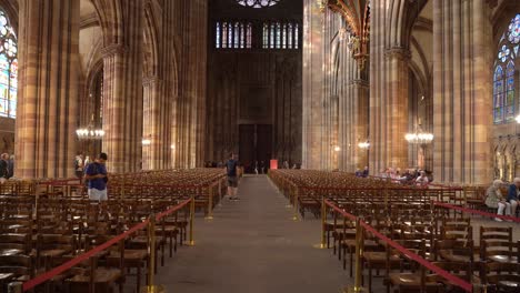 People-Admire-The-Interior-of-Cathedral-of-Our-Lady-of-Strasbourg