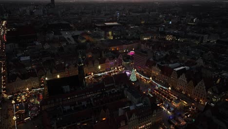 Wrocław's-Market-Square:-Drone--Xmas-in-Poland