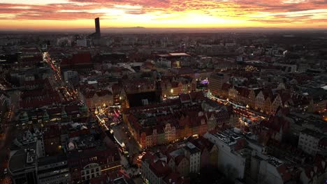 Holiday-Spirit-Over-Wrocław's-Market-Square:-Drone-Views