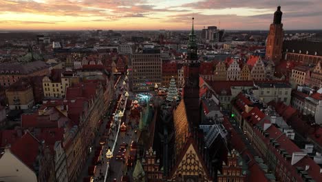 Wrocław-Market-Square:-A-Festive-Aerial-View