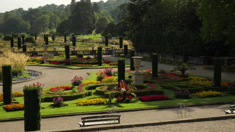 Jardín-De-Flores-Superior-En-Los-Jardines-De-Trentham-Estate
