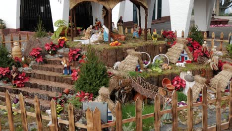 Bethlehem-And-Miniature-Village-Christmas-Decoration-On-The-Street-In-Madeira-Island