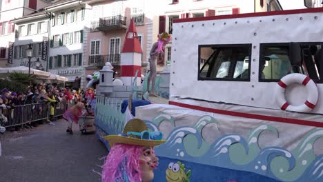 Solothurn,-Switzerland---March-03th,-2019:-A-huge-vehicle-at-the-carnivals-deal-looking-like-a-boat