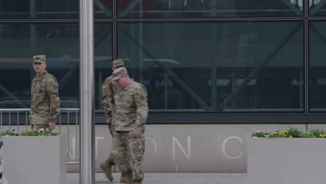 Military-personnel-walking-in-front-of-Javits-Center-during-Coronavirus-outbreak