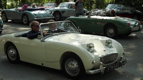 Classic-Car,-Austin-Haeley-Club-North-Wales-Meeting-In-Portmeirion-Village
