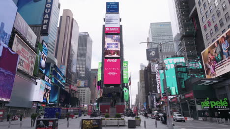 Wide-static-Empty-Time-Square-during-Coronavirus-outbreak