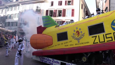Solothurn,-Switzerland---March-03th,-2019:-A-huge-vehicle-at-the-carnivals-deal-looking-like-a-space-ship