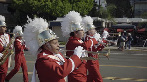 Marching-Band-plays-during-Veteran's-Day-Parade-2019-in-Downtown-San-Diego