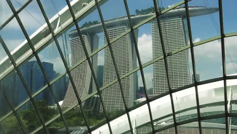 View-Of-Marina-Bay-Sands-Hotel-From-Inside-Botanical-Garden-Dome