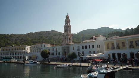 View-of-the-Harbour-and-Monastery-of-Archangel-Michael-in-Panormitis