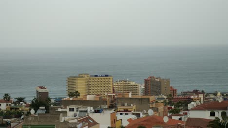 View-of-Puerto-de-la-Cruz-town-on-cloudy-day,-Part-two