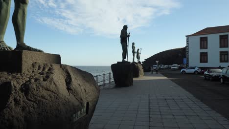 Statues-on-the-coast-of-Candelaria,-Part-two
