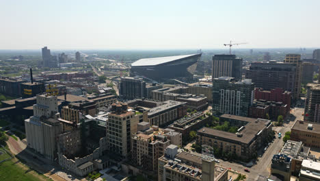 Luftaufnahme-Der-Innenstadt-Von-Minneapolis,-Gebäude-Und-Gebäude