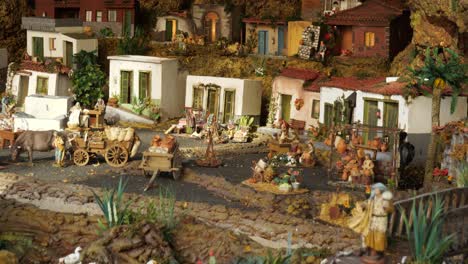 Miniature-Christmas-village-in-Candelaria,-Tenerife,-Part-one