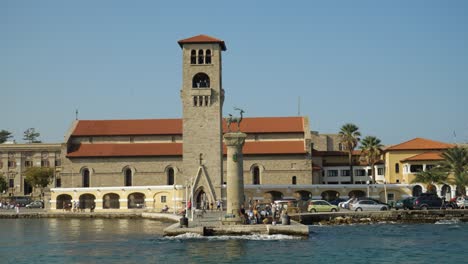 View-of-the-Evangelist-Church-and-Hirsch-Statue-from-the-sea