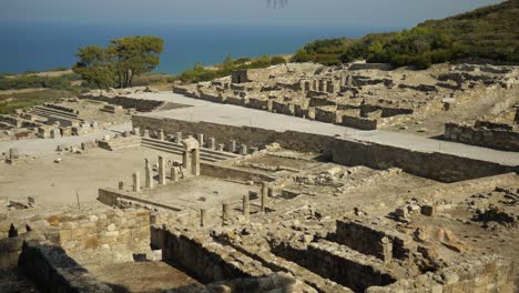 Blick-Auf-Die-Ruinen-Der-Akropolis-Von-Kamiros,-Keine-Menschen
