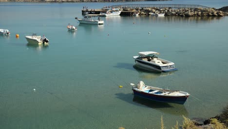 Many-boats-in-the-bay-at-Lindos,-Part-two