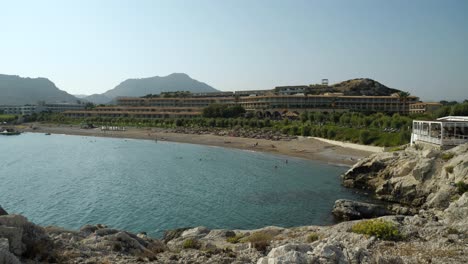 Panoramic-view-of-Kolymbia-Beach-with-hotels