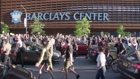 Marching-pCrowd-in-front-of-Barclays-Center-During-Black-Lives-Matter-protest