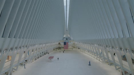 Empty-Oculus-with-American-flag-during-covid-19