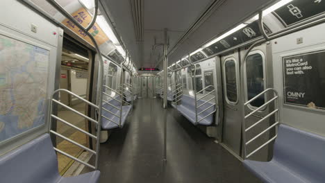 Door-closing-on-empty-subway-riding-during-coronavirus-outbreak