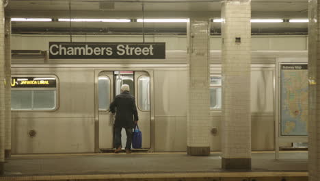 Man-getting-in-empty-subway-during-covid-19-outbreak